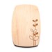 maple cheese board with engraved laurel pattern