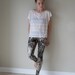 Leggings. Tribal print.  Brown, black, grey and white. xs, s, m, l