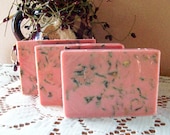 Rose And Sandalwood Olive Oil And Shea Butter Cold Process Soap - kimshandmadegoodies