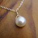 Tiny Freshwater Pearl Necklace- White Ivory Small Pearl with Sterling Silver Feminine Dainty Chain and Secure Spring Clasp