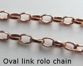 Genuine copper oval rolo chain 2 feet 24 inches MSIA team