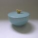 Bird Ceramic Lidded Vessel in Robin Egg Blue