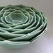 Nesting Lotus Bowls in Emeraude Green Set of Eight Ceramic Bowls