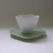 Ceramic Teacup and Flower Saucer