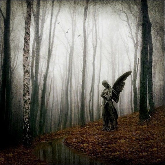 Fothic Angel Print, Sanctuary, 5x5 Inch Print