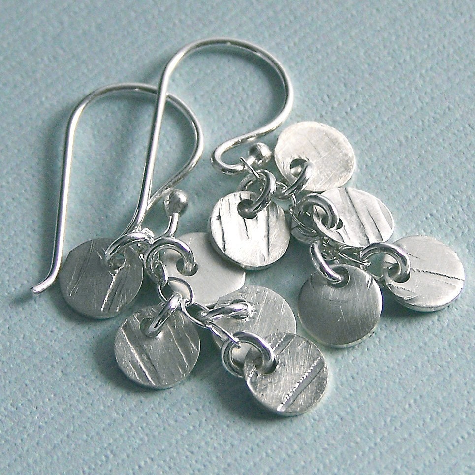 Sterling Silver Paillettes Earrings