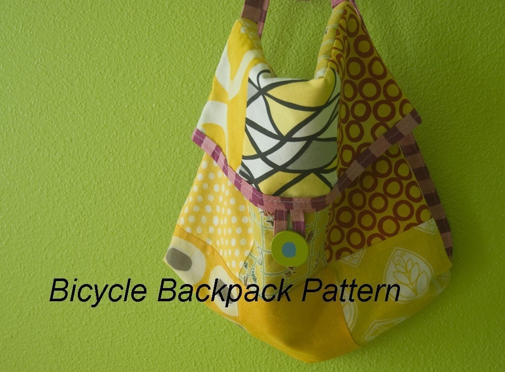 Bicycle Backpack Sewing Pattern