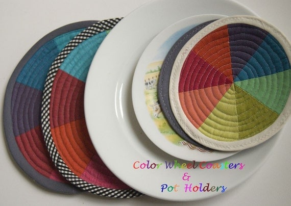 Color Wheel Coasters and Pot Holders Sewing Pattern