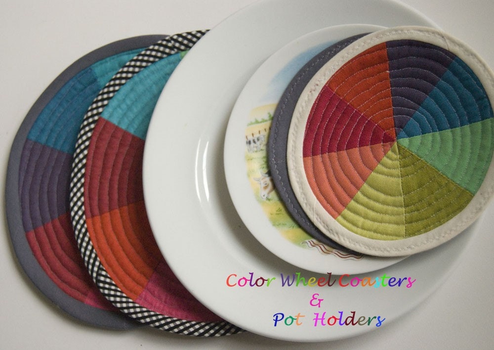 Color Wheel Coasters and Pot Holders Sewing Pattern