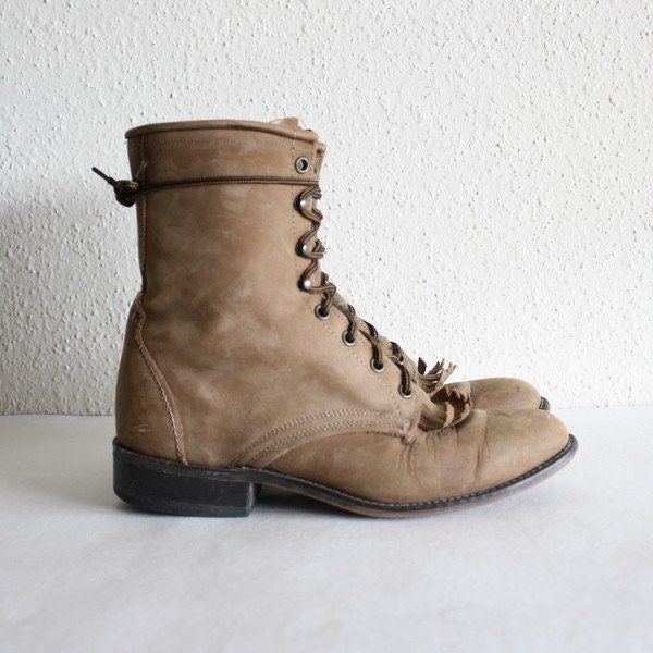 vintage leather army boots