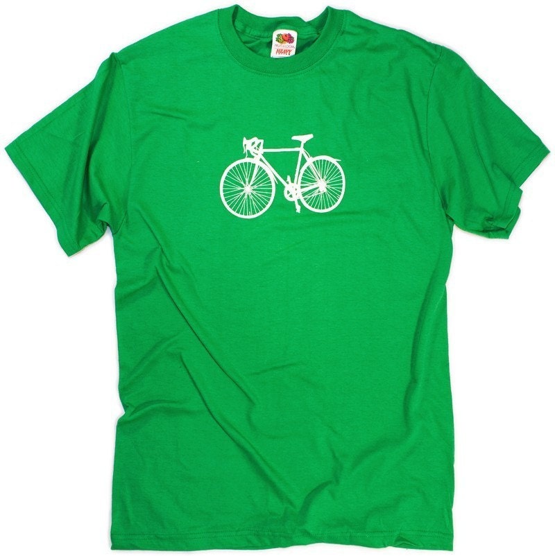 10 Speed Bike Retro Schwinn Bicycle Silhouette Graphic Kelly Green T-shirt