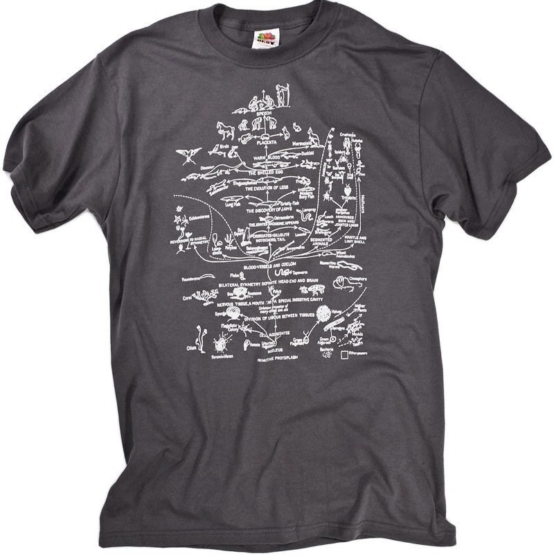 Evolution of Humans Darwin illustration T-shirt SIZES - S,M,L,XL,XXL
