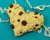 I Heart Chocolate Chunk Cookie Dough Necklace