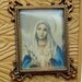 Mother Mary Jesus Vintage Catholic Wall Hanging Plaque ItaLy Signed BLessed Virgin Mother Crucifix INRI Picture Flowers Unique