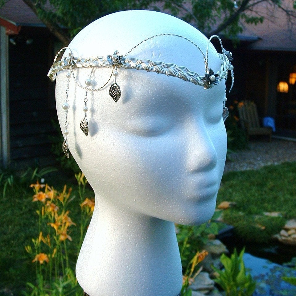 Galadriel Elven Mithril Ivy Leaf Tiara Headdress