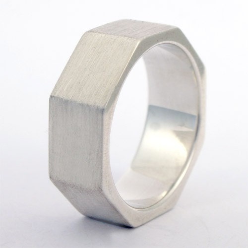 Octagonal Ring, Sterling Silver