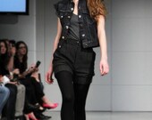 Re-Rocked Denim Vest (small-medium)