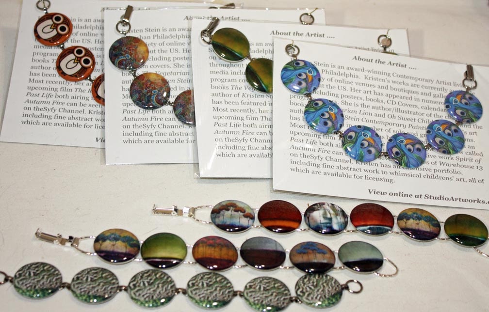 Art Medallion Bracelet featuring artwork by Kristen Stein - Choose your 6 images.