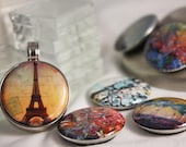 Magnetic Pendant w/ choice of 2 Interchangeable Art Design Inserts by Kristen Stein