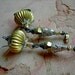Metallica Earrings, Mixed Metal, Extra Long Steampunk, Industrial