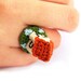 house - crocheted ring