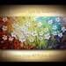 ORIGINAL Large Abstract Contemporary White Flowers Landscape Heavy Texured Modern Multicolored Painting by Susanna Ready to Hang 48x24