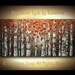 ORIGINAL Large Abstract Copper Birch Trees Impasto Landscape Heavy Textured Modern Palette Knife Painting by Susanna Ready to Hang 48x24