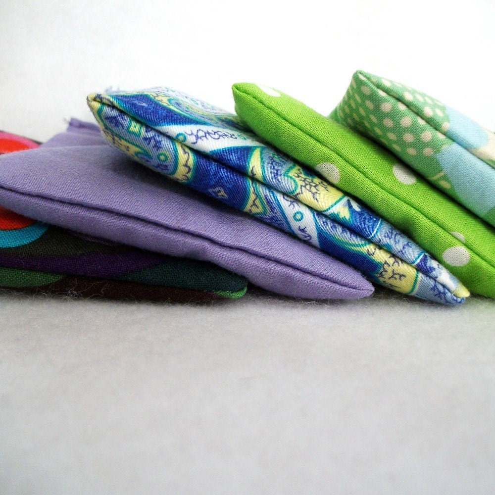 Lavender mini sachets, set of five surprise fabrics