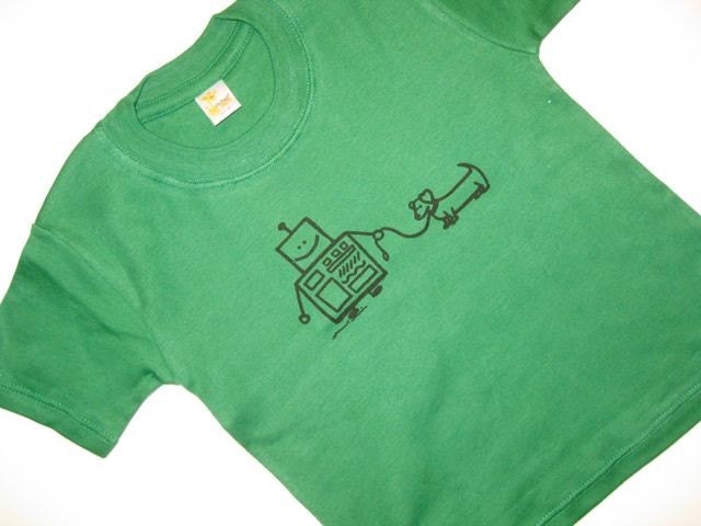 Henry and Oscar Weiner Dog Shirt - GREEN - TODDLER 2T