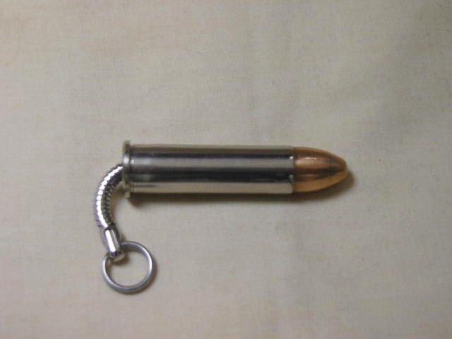 Bullet Zipper Pull Nickel 357 Magnum - Bad Ass Jacket Charm