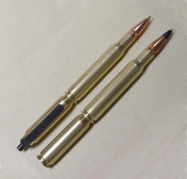 Bullet Pen Set Brass Combo Retractable and Non-Retractable - Our Most Popular Pen Set