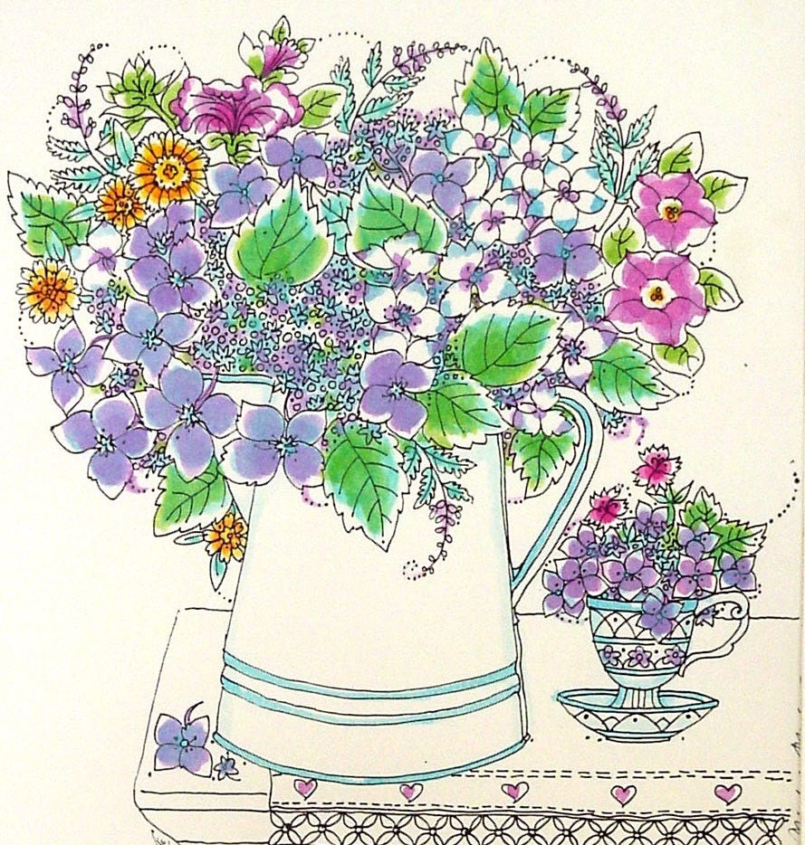 BOUQUET - Print with Hand-Applied Watercolor
