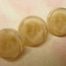 3 Vintage Glass Buttons - Latte Moonglows