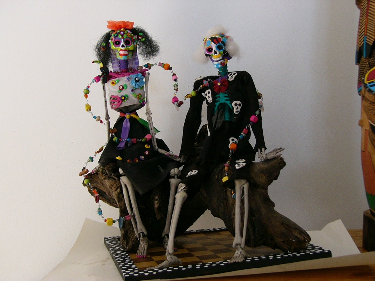 Do Not Buy On Exhibit at Zhou B Art Center Loving You Forever And Beyond recycled found object art Day Of The Dead