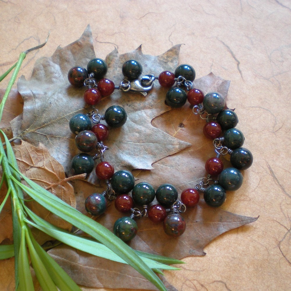 Carnelian and Bloodstone Bracelet