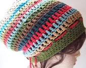 Slouchy Beanie Crochet  Dreads Tam Hippie Hat  - You pick the Colors