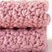 Crochet Washcloths Organic Cotton - Pink Strawberry