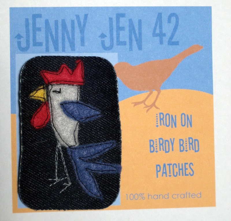 Mr. Rooster Iron on Patch