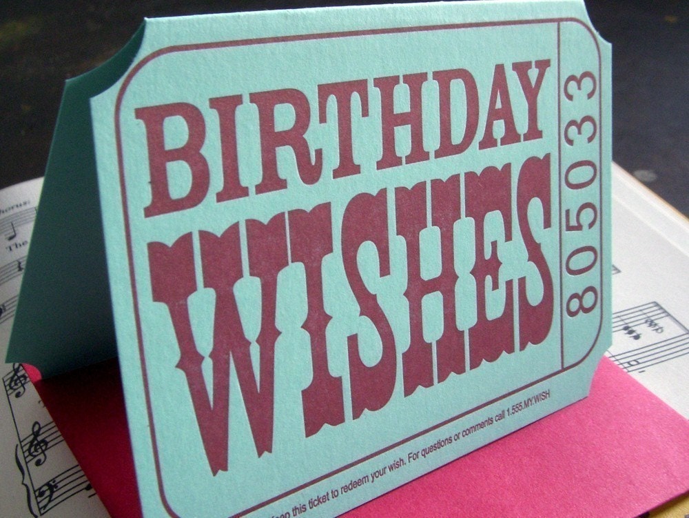 birthday wishes ticket