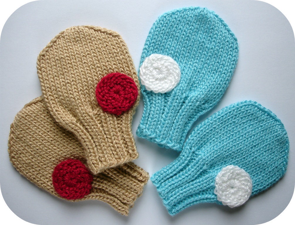 Knitting Pattern PDF -  Pat-a-cake Baby Mittens In Sizes 0 - 3 months, 3 - 6 months, 6 -12 months - Baby Clothes Pattern - Instant Download