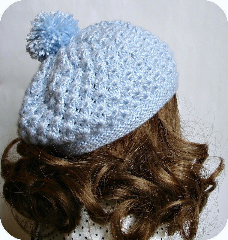 Rosamund Beret - PDF Knitting Pattern For 18" American Girl Dolls - Doll Clothes Pattern - Instant Download