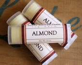 Almond Lip Balm - One Tube Beeswax Shea Cocoa Butter Jojoba