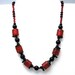 Ladybugs - Necklace and Earrings (Black and Red Glass)