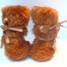 Mr Teddy Bear Caramel Faux Fur Baby Boots Mukluk Style-Faux Faur and Sheepskin Booties Winter Baby Booty Soft Baby Shoes