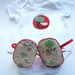 Little Red Riding Hood Baby Gift Set ECO Baby Booties for Girls and Bodysuit Onsie.Baby Boots Baby Slippers