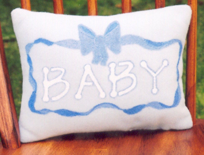 Baby blue nursery decorative pillow