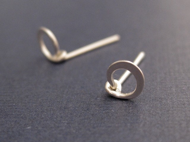Tiny Teeny Tornado Posts sterling silver wire stud earrings