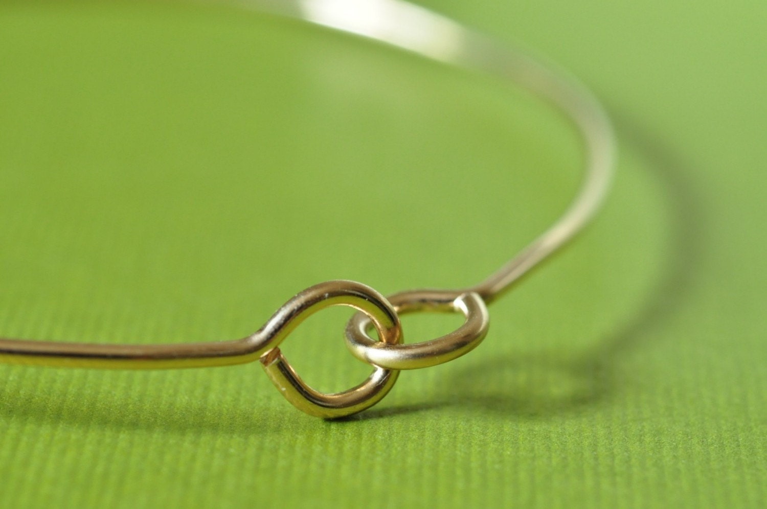 HOLDING HANDS skinny bangle -14K gold filled