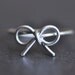 TINY BOW sterling silver wire wrap ring