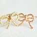 two (2) TINY BOW rope friendship rings - 14k rose gold filled /  14K yellow gold filled / sterling silver twisted wire